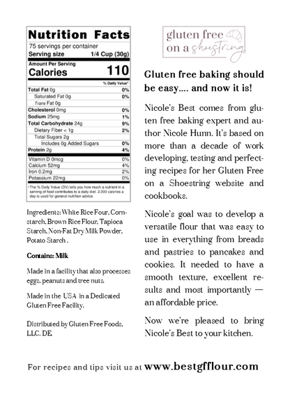 Nicole’s Best Gluten Free Multipurpose Flour